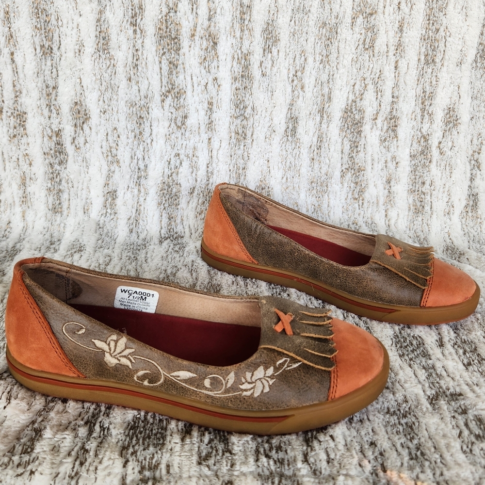 Twisted X WCA0001 "Driving Moc Flat" Slip-On Sunburn/Bomber Fringe, Women's 7.5 - Picture 7 of 11
